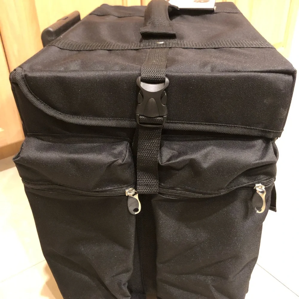 Makeup Professional milady Black Rolling Bag Case Organizer; Hairstyling, Travel